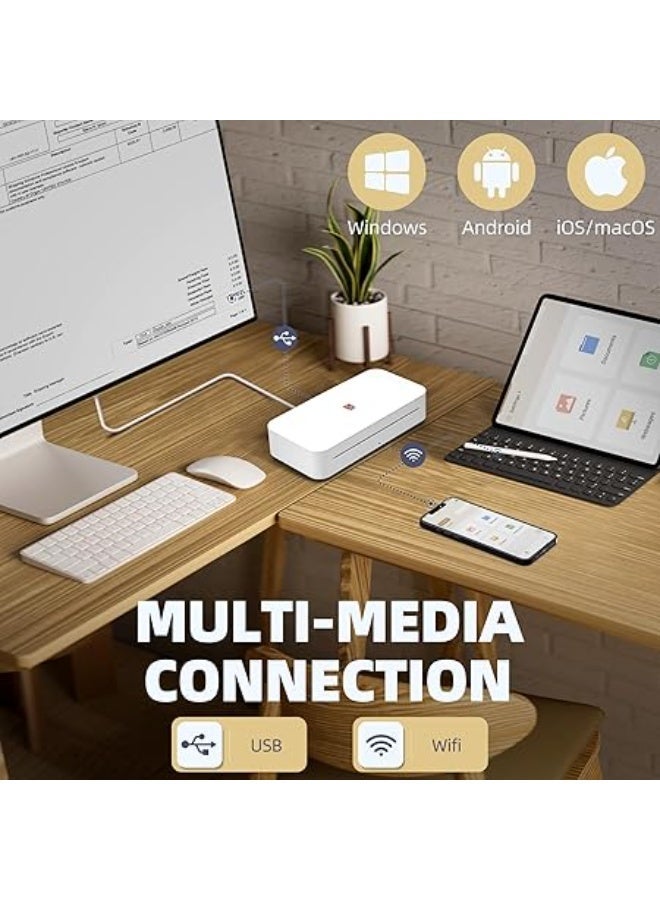 HPRT GT1 Small Home Wireless Intelligent Printer 300dpi Quick Printing of Office Documents Support for Small Businesses - Image 3